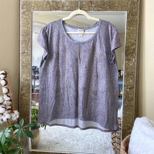 {Mossimo} Gold Studded Short Sleeve Top